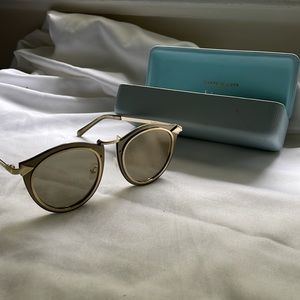 Karen Walker Superstars Solar Harvest gold metal sunglasses, never worn!